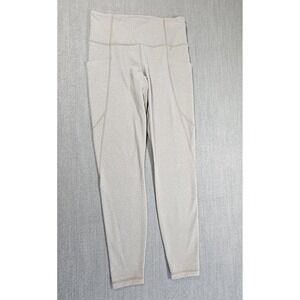 Athleta Salutation Stash Pocket Tight Beige Print Leggins Women's Sz Small S